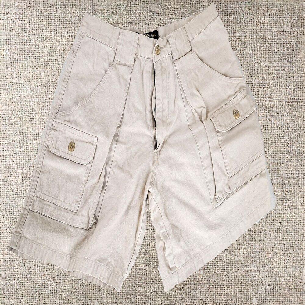Canyon Guide Outfitters Beige Khaki Cotton Shorts Mens Size 32 Outdoor Casual